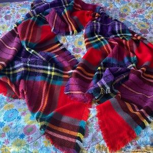 NWOT Plaid Blanket Scarf